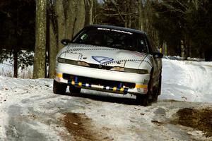 Dan Malott / Matt Malott Eagle Talon sets up for the hairpin on SS5, Ranch II.