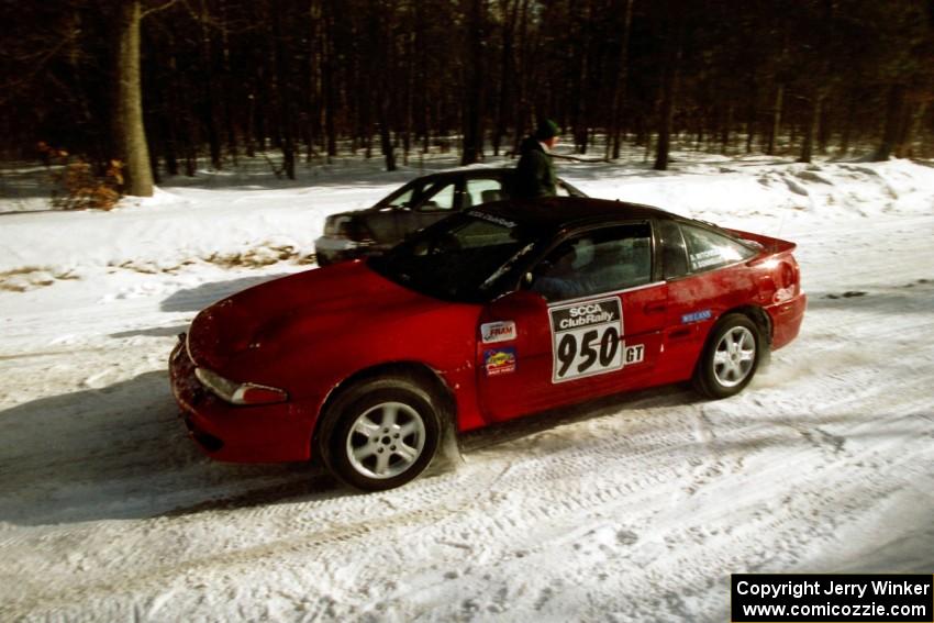 Shane Mitchell / Paul Donnelly Eagle Talon leaves the start of SS4, Avery Lake.