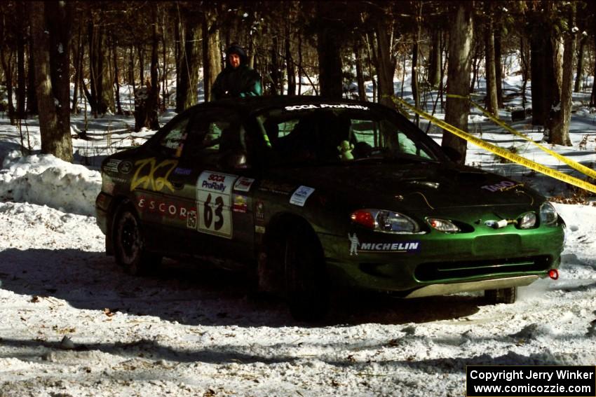 Tad Ohtake / Bob Martin Ford Escort ZX2 loops it at the hairpin on SS5, Ranch II.