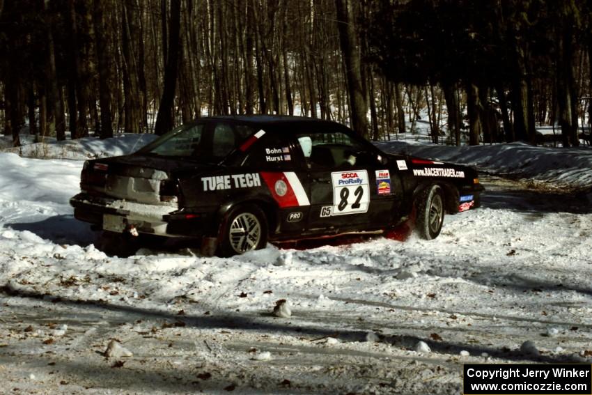 Mike Hurst / Rob Bohn Pontiac Sunbird Turbo at the hairpin on SS5, Ranch II.