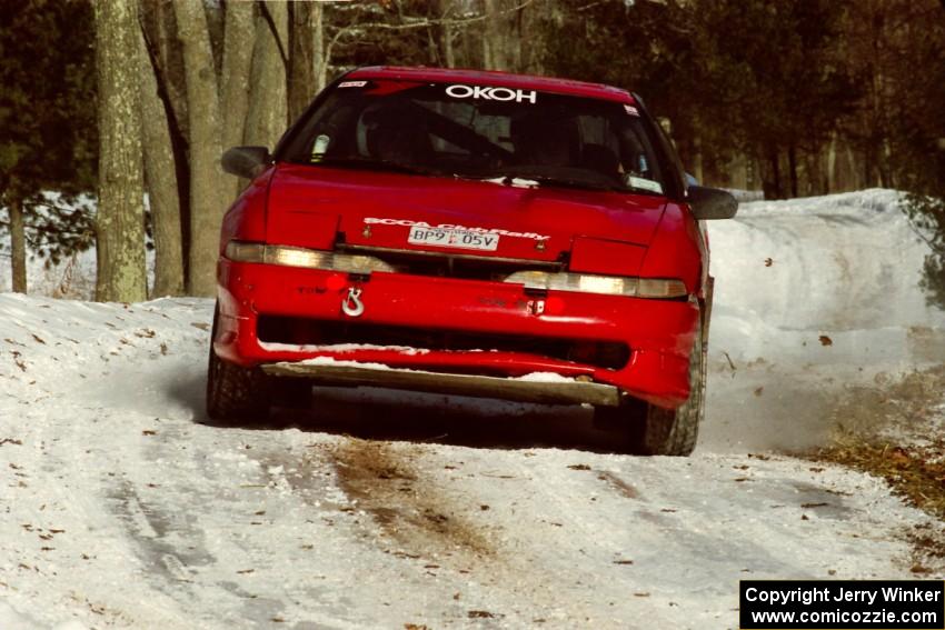Brendan Cunningham / Paul McClean Eagle Talon sets up for the hairpin on SS5, Ranch II.