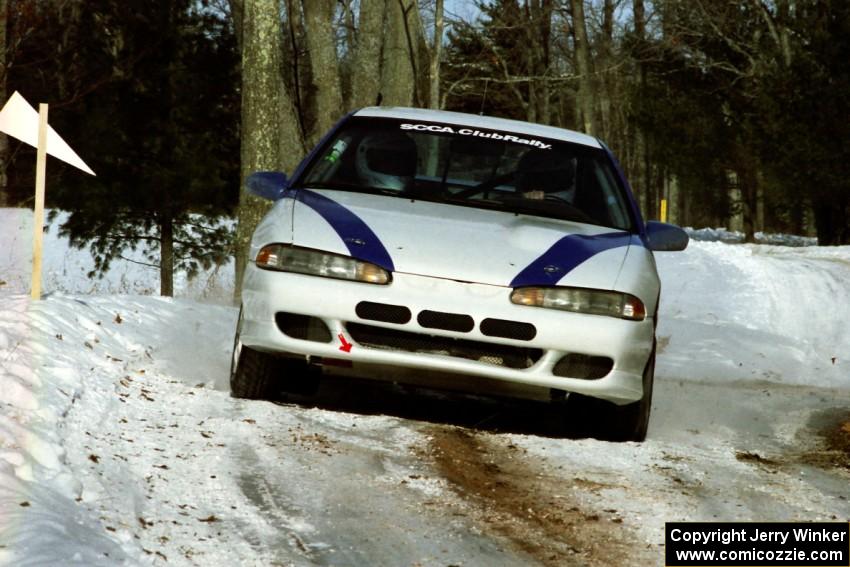 Chris Gilligan / Joe Petersen Mistubishi Eclipse GSX sets up for the hairpin on SS5, Ranch II.