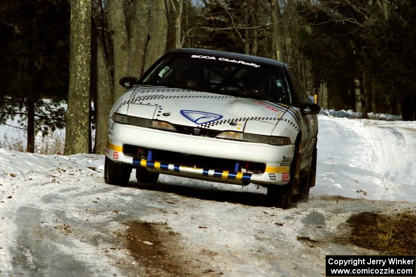 Dan Malott / Matt Malott Eagle Talon sets up for the hairpin on SS5, Ranch II.