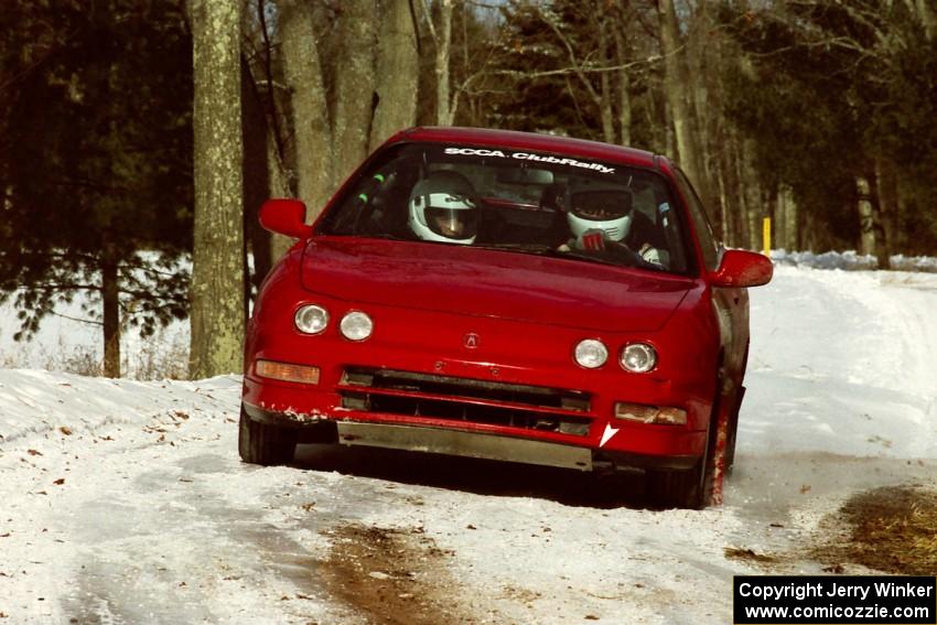 Ryan Brooks / Shanti Traskowski Acura Integra GS-R sets up for the hairpin on SS5, Ranch II.