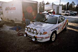 Paul Choiniere / Jeff Becker Hyundai Tiburon at the mid-day service in Atlanta.