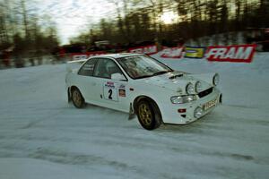 Karl Scheible / Brian Maxwell Subaru WRX STi at the spectator corner on SS11, Hungry 5.