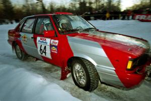 Sylvester Stepniewski / Adam Pelc Audi 4000 Quattro at the spectator corner on SS11, Hungry 5.