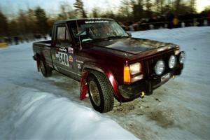 Scott Carlborn / Dale Dewald Jeep Comanche at the spectator corner on SS11, Hungry 5.