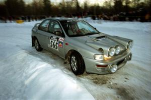 Russ Hodges / Jimmy Brandt Subaru WRX at the spectator corner on SS11, Hungry 5.