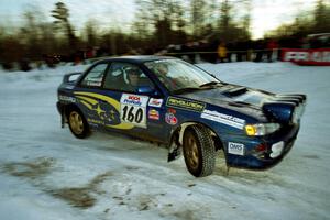 Eric Eaton / Kenny Almquist Subaru Impreza at the spectator corner on SS11, Hungry 5.