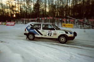 Eric Burmeister / Mark Buskirk VW GTI at the spectator corner on SS11, Hungry 5.