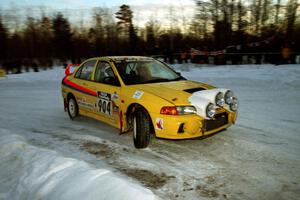 John Drislane / Declan Hegarty Mitsubishi Lancer Evo IV at the spectator corner on SS11, Hungry 5.