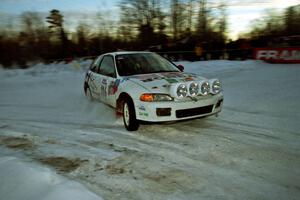 Tom Lawless / Brendan Lawless Honda Civic at the spectator corner on SS11, Hungry 5.