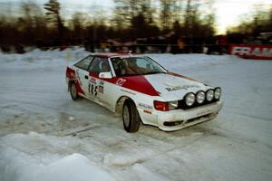 Jon Bogert / Daphne Bogert Toyota Celica All-Trac at the spectator corner on SS11, Hungry 5.