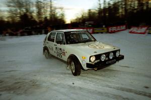 Jon Hamilton / Josh Westhoven VW Rabbit at the spectator corner on SS11, Hungry 5.