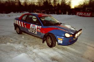 Tom Young / Jim LeBeau Dodge Neon ACR at the spectator corner on SS11, Hungry 5.