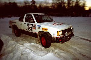 Jim Cox / Kaari Cox Chevy S-10 at the spectator corner on SS11, Hungry 5.