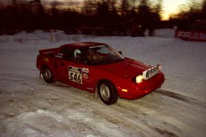 Steve Irwin / Phil Schmidt Toyota MR-2 at the spectator corner on SS11, Hungry 5.