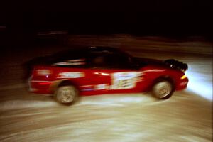 Mark Utecht / Brenda Corneliusen Mitsubishi Eclipse GSX at the spectator corner on SS13, Meaford/DeCheau Lake.