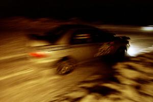 Russ Hodges / Jimmy Brandt Subaru WRX at the spectator corner on SS13, Meaford/DeCheau Lake.