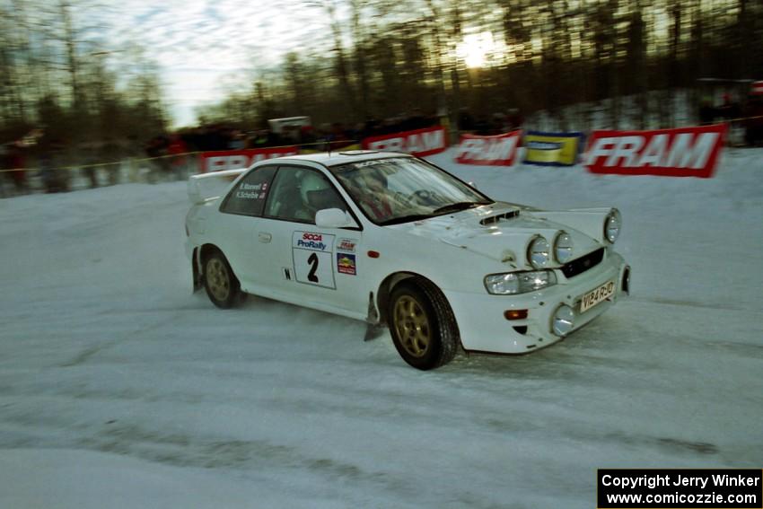 Karl Scheible / Brian Maxwell Subaru WRX STi at the spectator corner on SS11, Hungry 5.