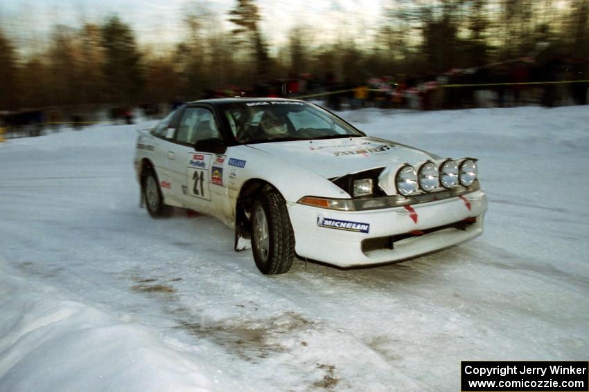 Chris Czyzio / Eric Carlson Mitsubishi Eclipse GSX at the spectator corner on SS11, Hungry 5.