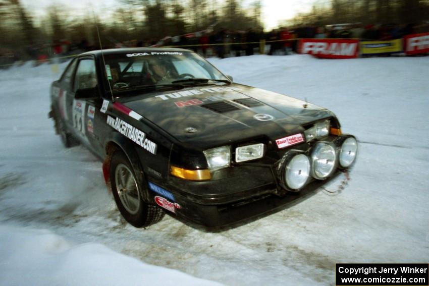 Mike Hurst / Rob Bohn Pontiac Sunbird Turbo at the spectator corner on SS11, Hungry 5.