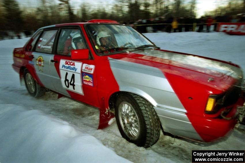 Sylvester Stepniewski / Adam Pelc Audi 4000 Quattro at the spectator corner on SS11, Hungry 5.