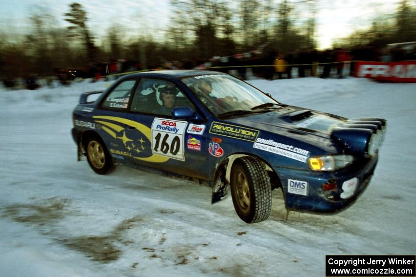 Eric Eaton / Kenny Almquist Subaru Impreza at the spectator corner on SS11, Hungry 5.