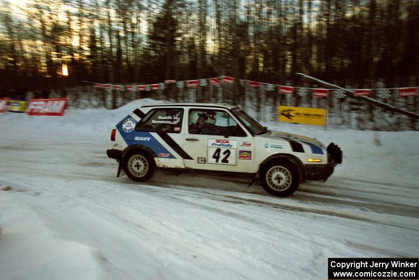 Eric Burmeister / Mark Buskirk VW GTI at the spectator corner on SS11, Hungry 5.