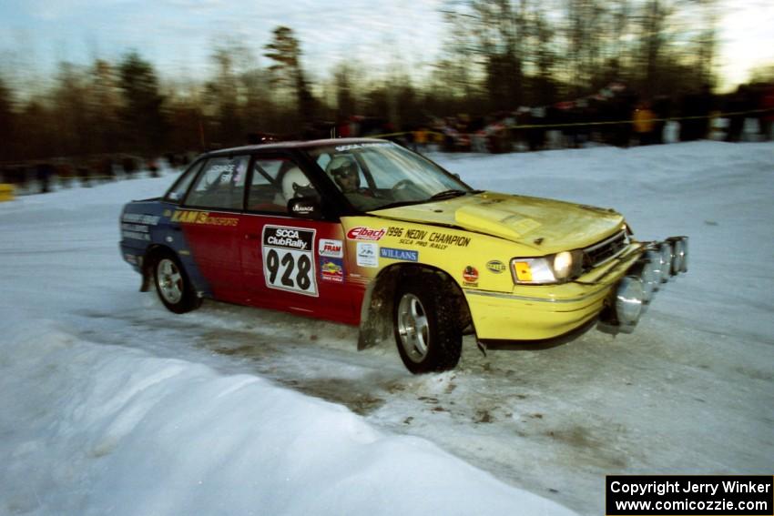 Dean Fry / Greg Usavage Subaru Legacy at the spectator corner on SS11, Hungry 5.