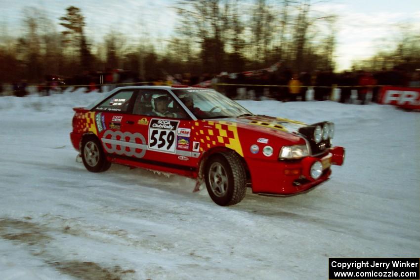 John Rek / Rob Dupree Audi S2 Quattro at the spectator corner on SS11, Hungry 5.