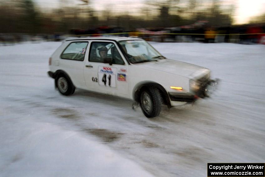 Art Burmeister / Randy Moore VW GTI at the spectator corner on SS11, Hungry 5.