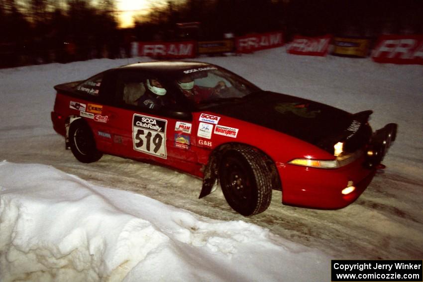 Scott Harvey, Jr. / Jeff Hribar Eagle Talon TSi at the spectator corner on SS11, Hungry 5.