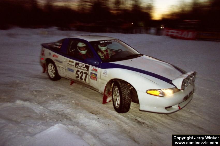 Chris Gilligan / Joe Petersen Mistubishi Eclipse GSX at the spectator corner on SS11, Hungry 5.