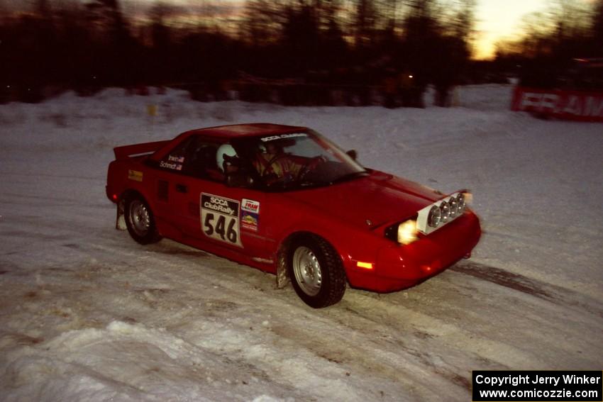 Steve Irwin / Phil Schmidt Toyota MR-2 at the spectator corner on SS11, Hungry 5.