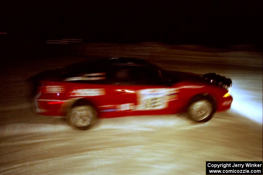 Mark Utecht / Brenda Corneliusen Mitsubishi Eclipse GSX at the spectator corner on SS13, Meaford/DeCheau Lake.