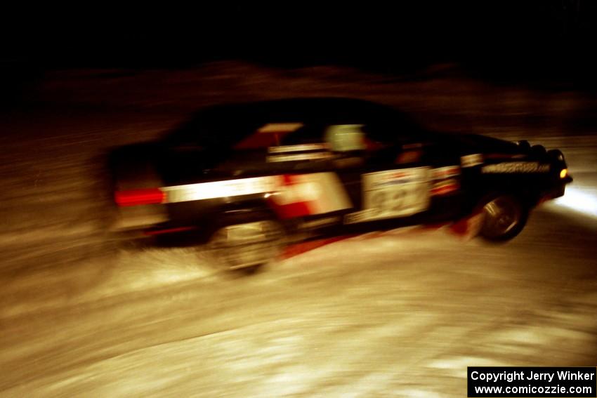 Mike Hurst / Rob Bohn Pontiac Sunbird Turbo at the spectator corner on SS13, Meaford/DeCheau Lake.