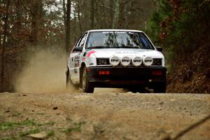 Jeff Field / Ole Holter Dodge Shadow at speed on SS11, Clear Creek I.