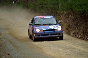 Tom Young / Jim LeBeau Dodge Neon ACR at speed on SS11, Clear Creek I.