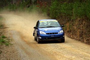 Craig Peeper / Ian Bevan Ford Focus at speed on SS11, Clear Creek I.