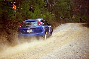 Craig Peeper / Ian Bevan Ford Focus at speed on SS11, Clear Creek I.