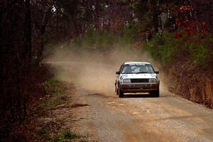 Eric Burmeister / Mark Buskirk VW GTI at speed on SS11, Clear Creek I.