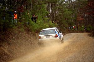 Eric Burmeister / Mark Buskirk VW GTI at speed on SS11, Clear Creek I.