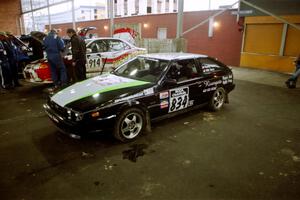 Randy Bailey / Will Perry Isuzu Impulse and Noel Nash / Patrick McGrath Mitsubishi Lancer Evo IV at post-race parc expose.