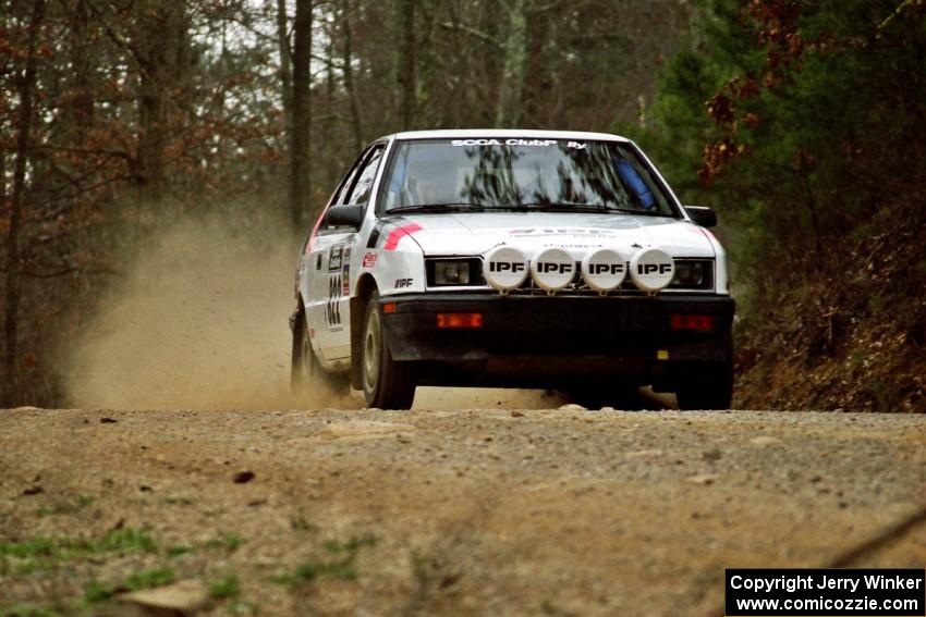 Jeff Field / Ole Holter Dodge Shadow at speed on SS11, Clear Creek I.