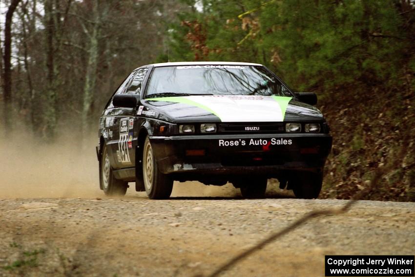 Randy Bailey / Will Perry Isuzu Impulse at speed on SS11, Clear Creek I.