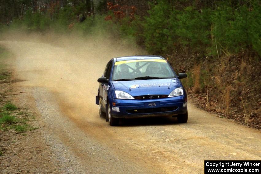 Craig Peeper / Ian Bevan Ford Focus at speed on SS11, Clear Creek I.