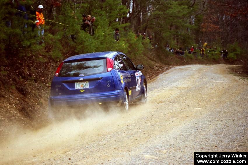 Craig Peeper / Ian Bevan Ford Focus at speed on SS11, Clear Creek I.