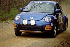 Mike Halley / Josh Bressem VW New Beetle at speed on SS11, Clear Creek I.